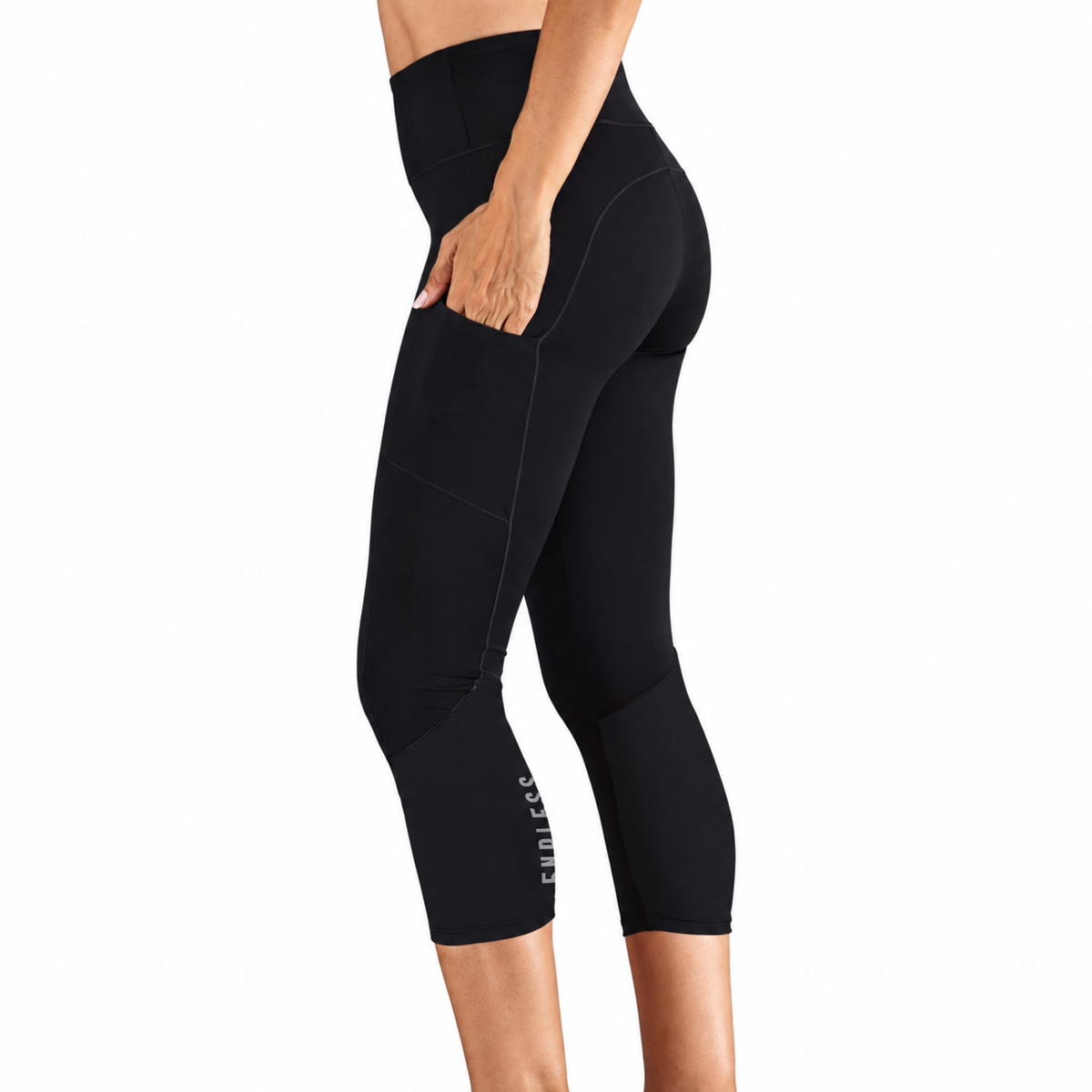 LEGGINGS LINE POCKET HW 7/8 BLACK GREY