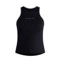 Top deportivo Endless negro sin mangas con cuello cerrado y detalles a contraste en sisas para tenis y pádel